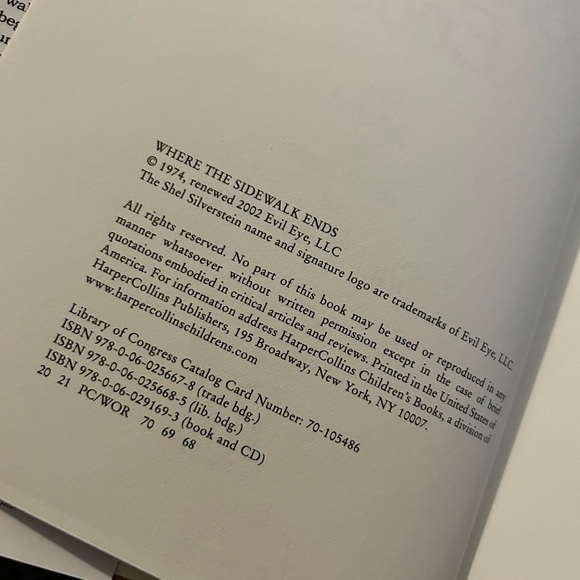 Where the Sidewalk Ends by - White Cover - Picture 3 of 6